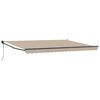 vidaXL Auvent Beige 450 x 300 x 165 cm Polyester et m&eacute;tal