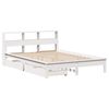 vidaXL Lit bibliothèque sans matelas blanc 135x190 cm bois pin massif