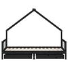vidaXL Cadre de lit d'enfants tiroirs noir 90x190cm bois de pin massif