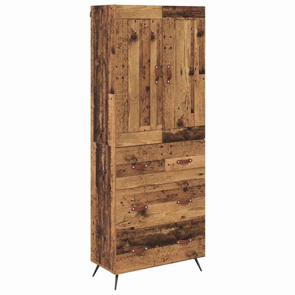 vidaXL Haut Armoire Bois Ancien 69,5 x 34 x 180 cm Bois d'ing&eacute;nierie