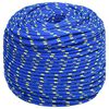 vidaXL Corde de bateau Bleu 8 mm 50 m Polypropylène