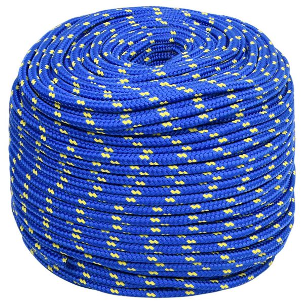 vidaXL Corde de bateau Bleu 8 mm 50 m Polypropylène