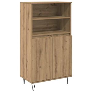 vidaXL Haut Armoire Marron 60 x 36 x 110 cm Bois d'ing&eacute;nierie