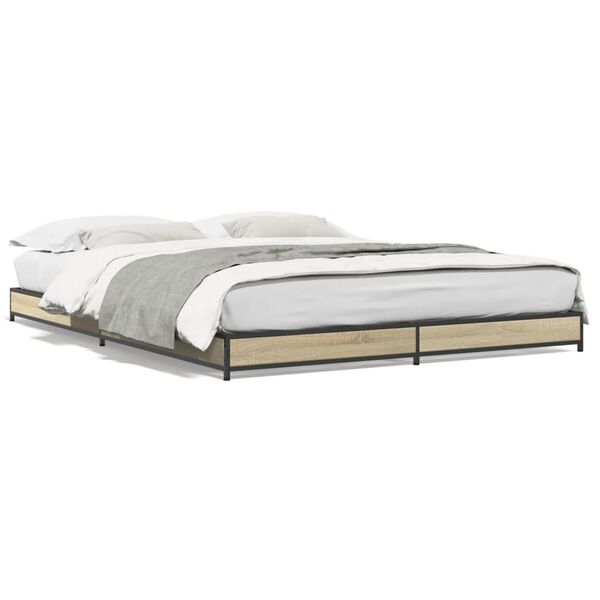 vidaXL Cadre de lit sans matelas chêne sonoma 120x200 cm