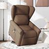 vidaXL Fauteuil inclinable de massage &eacute;lectrique Marron Tissu