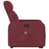 vidaXL Fauteuil inclinable de massage &eacute;lectrique Rouge bordeaux Tissu