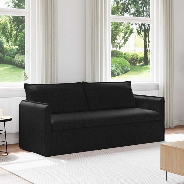 vidaXL Canap&eacute; Noir Dimensions globales: 196 x 82 x 85 cm (l x P x H)