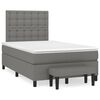 vidaXL Sommier &agrave; lattes de lit avec matelas Gris fonc&eacute; 120x200cm Tissu