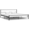 vidaXL Cadre de lit sans matelas noir m&eacute;tal 200x200 cm