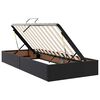 vidaXL Lit avec rangement et LED Noir 100 x 200 cm Cuir synth&eacute;tique