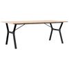 vidaXL Table &agrave; manger cadre en Y 200x100x75,5 cm bois pin massif acier