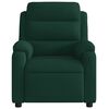 vidaXL Fauteuil inclinable électrique vert foncé velours