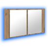 vidaXL Armoire Miroir de Salle de Bain Ch&ecirc;ne artisanal 80 x 12 x 45 cm