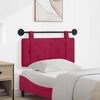 vidaXL T&ecirc;te de lit suspendue Bordeaux 100 x 55 x 5 cm Velours