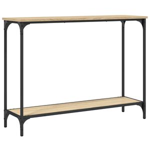 vidaXL Table console ch&ecirc;ne sonoma 101x30,5x75 cm bois d'ing&eacute;nierie