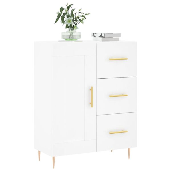 vidaXL Buffet blanc 69,5x34x90 cm bois d'ingénierie