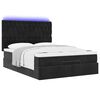 vidaXL Cadre de lit ottoman avec matelas noir 140x190 cm velours
