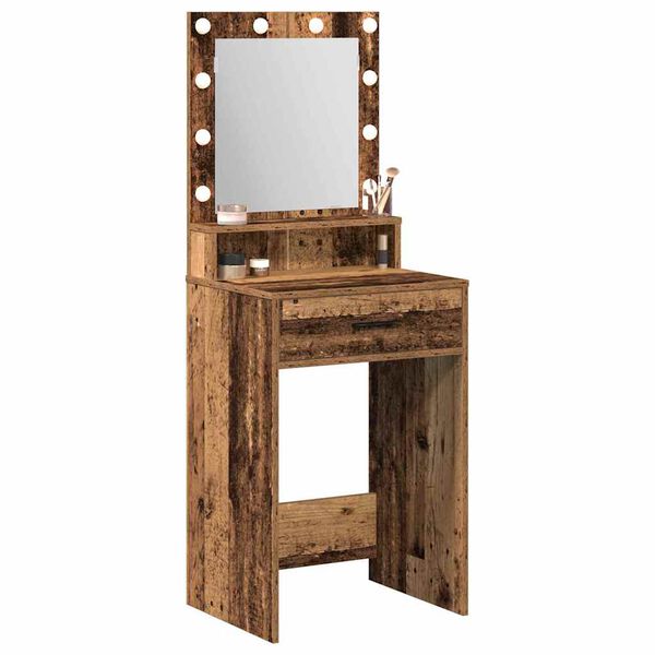 vidaXL Table de Toilette avec tiroir Bois ancien 50 x 41 x 135 cm