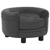 vidaXL Canap&eacute; pour chien Gris fonc&eacute; 48x48x32 cm Peluche et similicuir