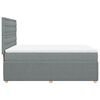 vidaXL Sommier &agrave; lattes de lit avec matelas Gris clair 140x200cm Tissu