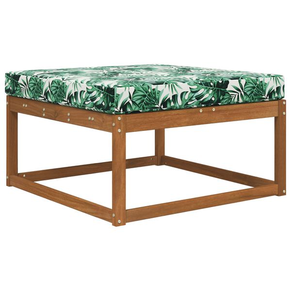 vidaXL Coussin de canap&eacute; d'ext&eacute;rieur Motif feuille 80 x 80 x 8 cm