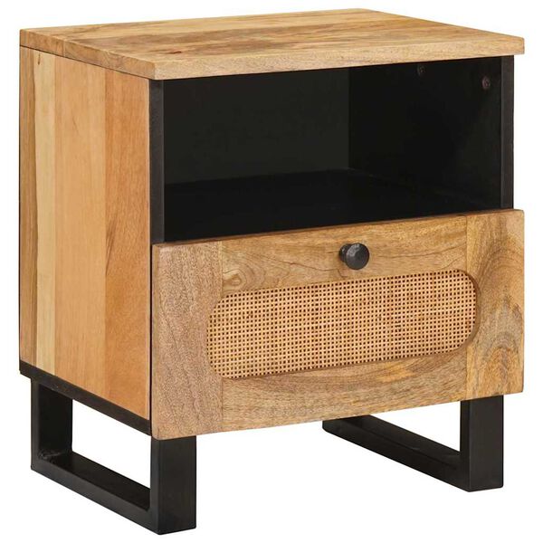 vidaXL Cabinet de chevet Naturel 40 x 33 x 46 cm Bois de mangue massif