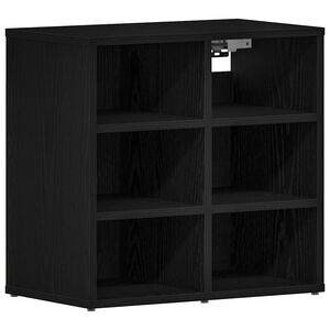 vidaXL Cabinet &agrave; chaussures avec &eacute;tag&egrave;re Ch&ecirc;ne noir 52 x 30 x 50,5 cm