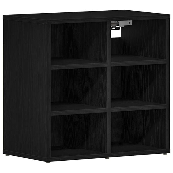 vidaXL Cabinet &agrave; chaussures avec &eacute;tag&egrave;re Ch&ecirc;ne noir 52 x 30 x 50,5 cm
