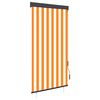 vidaXL Store roulant d'ext&eacute;rieur 80x250 cm Blanc et orange