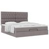 VidaXL Cadre de lit ottoman avec matelas taupe 160x200 cm tissu