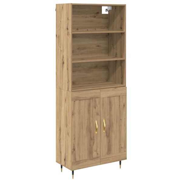 vidaXL Haut Armoire Ch&ecirc;ne artisanal 69,5 x 34 x 180 cm