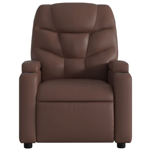 vidaXL Fauteuil inclinable Marron Similicuir