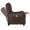 vidaXL Fauteuil de massage Marron Similicuir brillant