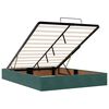 vidaXL Cadre de lit ottoman avec matelas vert fonc&eacute; 140x200 cm velours