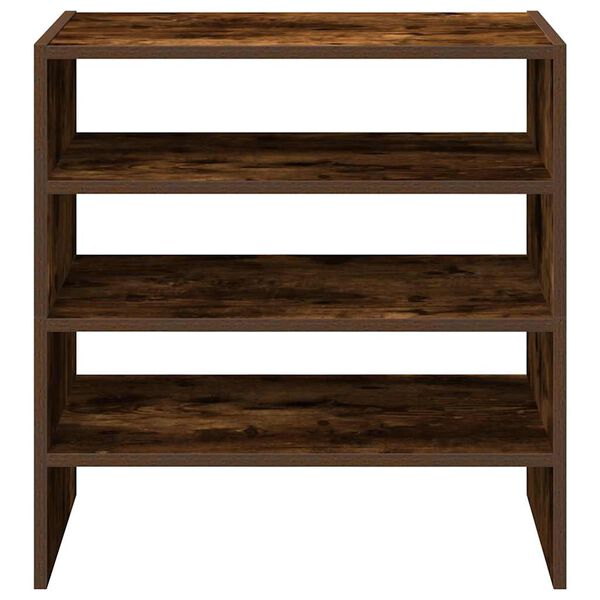 vidaXL Étagères à chaussures 2 pcs empilable chêne fumé 60x30x30,5 cm