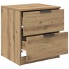 vidaXL Cabinet de chevet 2 pcs Ch&ecirc;ne artisanal 45 x 39 x 50cm