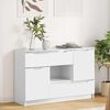 vidaXL Buffet Blanc brillant 100 x 30 x 65,6 Bois d'ing&eacute;nierie