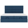 VidaXL Cadre de lit ottoman avec matelas bleu 200x200cm tissu