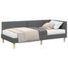 vidaXL Cadre de lit d'angle avec matelas 2 pc Gris fonc&eacute; 90 x 190 cm