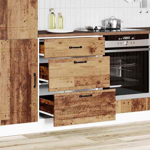 vidaXL Armoire de cuisine Kalmar vieux bois bois d'ing&eacute;nierie