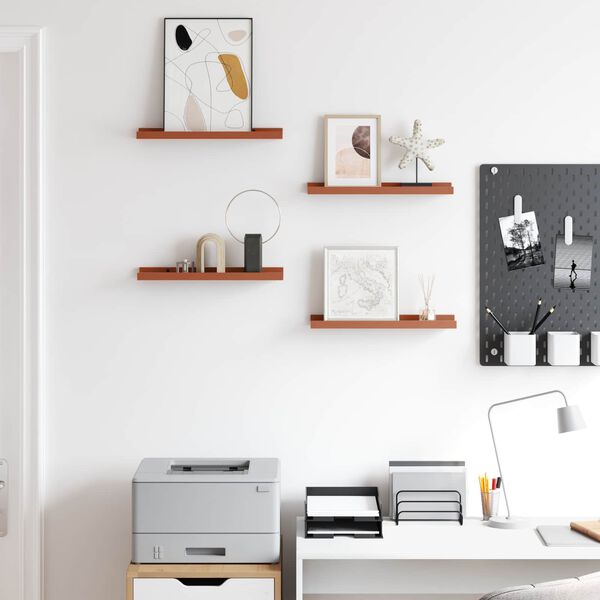 vidaXL &Eacute;tag&egrave;re Murale 4 pcs Rouge 40 x 9 x 3 cm Bois d'ing&eacute;nierie