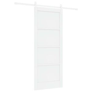 vidaXL Porte coulissante 83 x 202 cm Bois de pin massif Blanc