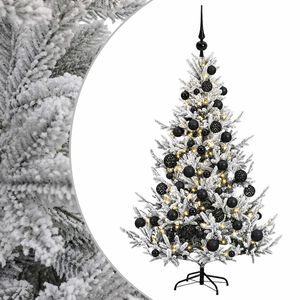 vidaXL Sapin de No&euml;l artificiel avec boules 120 cm 150 LED Blanc chaud