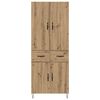 vidaXL Haut Armoire 2 pcs Ch&ecirc;ne artisanal Bois d'ing&eacute;nierie et verre