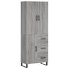 vidaXL Buffet haut Sonoma gris 69,5x34x180 cm Bois d'ingénierie