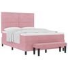 vidaXL Lit &agrave; ressorts avec t&ecirc;te de lit Rose 200 x 140 cm Velours