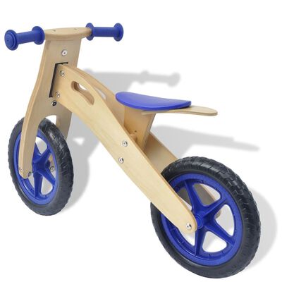 vidaXL Vélo d’équilibre en bois bleu