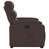 vidaXL Fauteuil inclinable &eacute;lectrique marron fonc&eacute; tissu