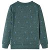 Sweatshirt pour enfants vert fonc&eacute; m&eacute;lange 104