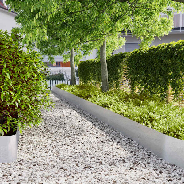 vidaXL Bordures de pelouse 10 pcs 25x103 cm acier galvanis&eacute;